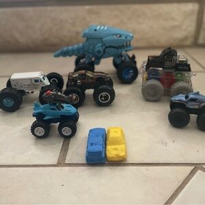 Monster Truck Toy Set - Blue, Black, Yellow